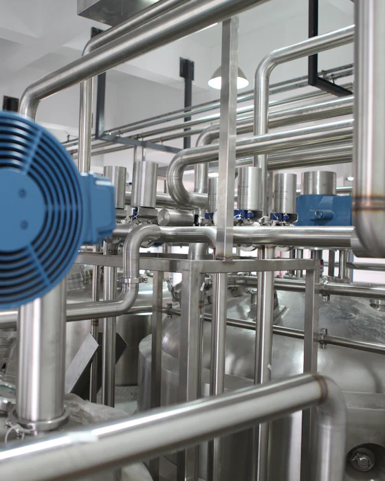 Tuberías y equipos de una planta industrial